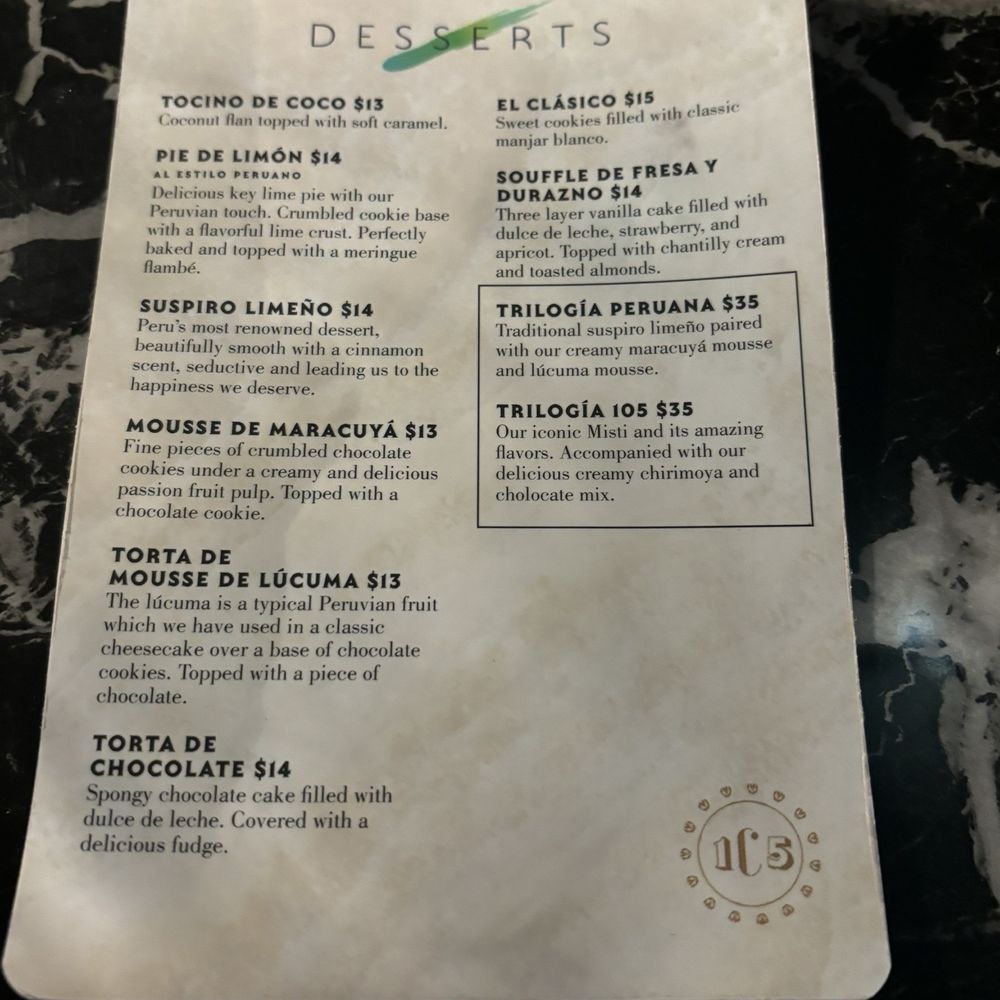 Chez Bon Bon - Dessert menu (as of 3/6/2035) - Bakeries Near Me - Miami Beach, Florida