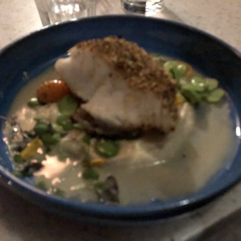 Poseidon On The Beach - Chilean Seabass on a bed of parsnip purée and beurre blanc - Seafood Near Me - Del Mar, California Poseidon On The Beach - Chilean Seabass on a bed of parsnip purée and beurre blanc - Seafood Near Me - Del Mar, California