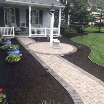 Topside Landscaping - a patio with a paver walkway - Decks & Railing Near Me - Coatesville, Pennsylvania Topside Landscaping - a patio with a paver walkway - Decks & Railing Near Me - Coatesville, Pennsylvania