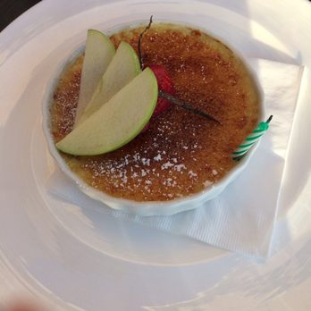 Splashes Restaurant - Birthday Creme Brulee - New American Near Me - Laguna Beach, California
