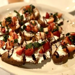 Whiskey Butter - Berry-Chetta; Crostini | Honey Whipped Goat Cheese | Strawberry | Balsamic Reduction | Mint & Basil