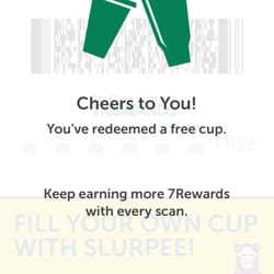 7-Eleven - Redeemed my any 7th cup free