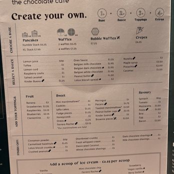 Coro The Chocolate Cafe - Create Your Own Menu (November 2025) - Desserts Near Me - Edinburgh, EDH
