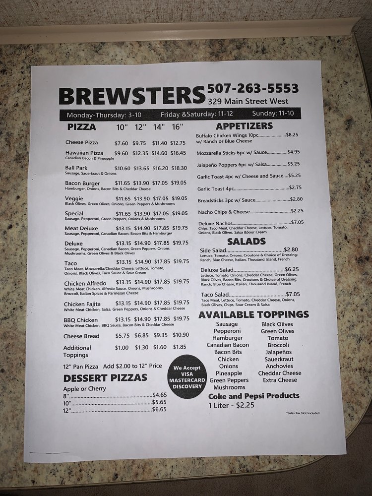 Brewster’s Pizza Logo
