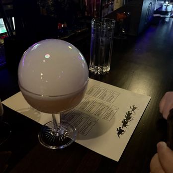 Tack Room - A whiskey Sri k with a bubble of smoke to it. - Cocktail Bars Near Me - Sacramento, California Tack Room - A whiskey Sri k with a bubble of smoke to it. - Cocktail Bars Near Me - Sacramento, California