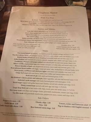 Menu photo 2 Haighton Manor Preston, LAN
