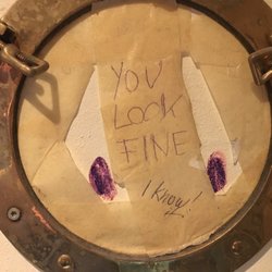 Salonschiff Fräulein Florentine - Anstelle eines Spiegels auf der Damentoilette