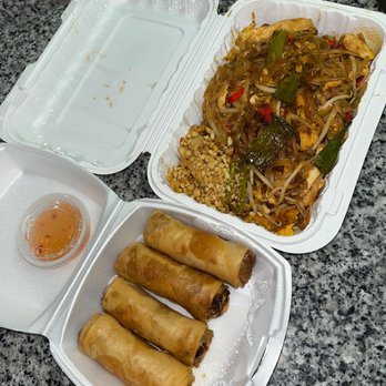 Sisters Thai - Pad Thai Noodles and Crispy Spring Rolls. Absolutely delicious - Thai Near Me - Fairfax, Virginia Sisters Thai - Pad Thai Noodles and Crispy Spring Rolls. Absolutely delicious - Thai Near Me - Fairfax, Virginia