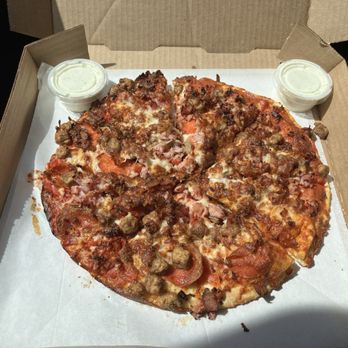 Fratelli Pizza - Medium Neon Cowboy Pizza with Ranch Dips - Pizza Near Me - West Wendover, Nevada Fratelli Pizza - Medium Neon Cowboy Pizza with Ranch Dips - Pizza Near Me - West Wendover, Nevada