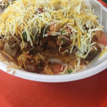 Dos Tacos - Chicken taco bowl layered. Really amazing taste with an authentic feel. - Tacos Near Me - Bakersfield, California