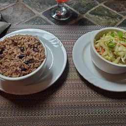 Rice & Peas (coconut flavored) Steamed Cabbage Rice & Peas (coconut flavored) Steamed Cabbage
