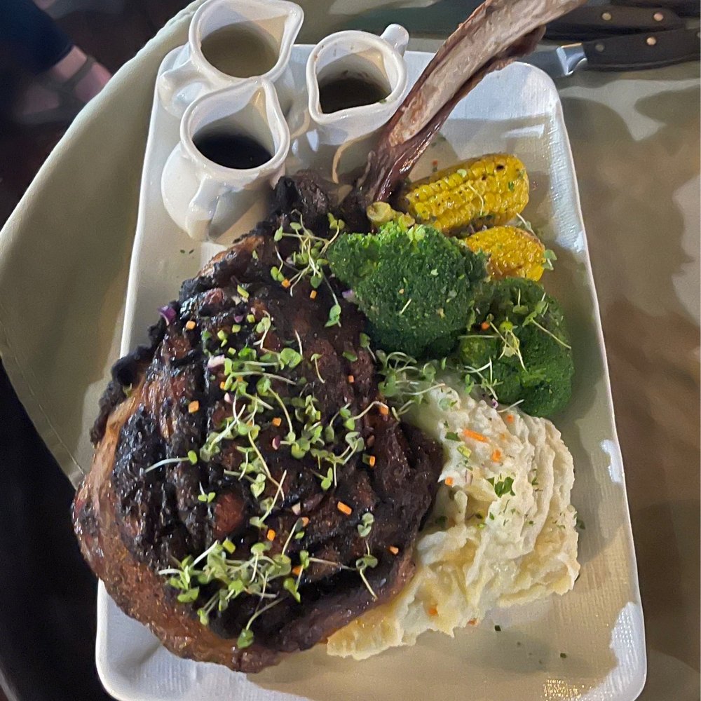 Too Chez - 64oz Tomahawk Steak! - American Near Me - Christiansted, Virgin Islands Too Chez - 64oz Tomahawk Steak! - American Near Me - Christiansted, Virgin Islands