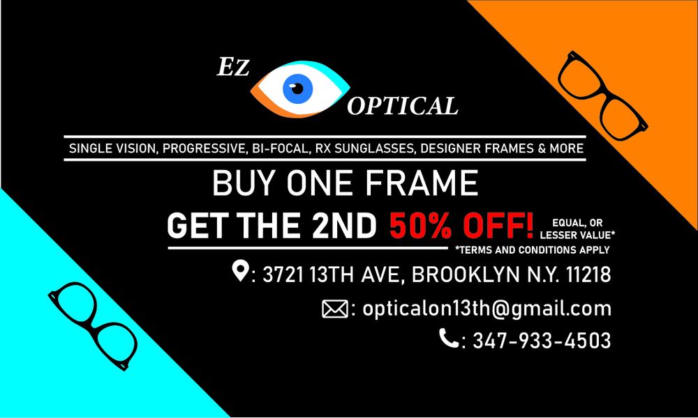 EZ OPTICAL 3721 13th Ave, Brooklyn, New York Eyewear & Opticians