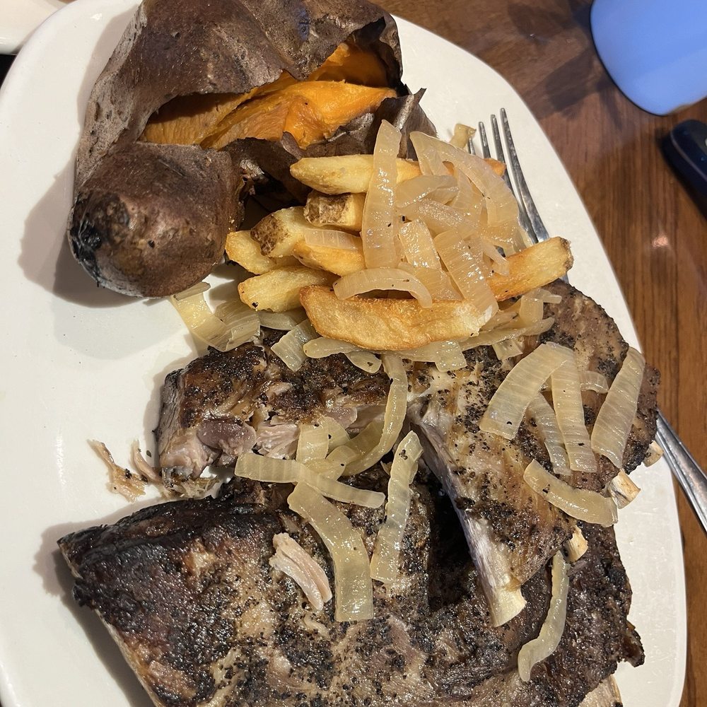 Outback Steakhouse - Dry rub ribs, fries, and sweet potato - Steakhouses Near Me - Jacksonville, North Carolina Outback Steakhouse - Dry rub ribs, fries, and sweet potato - Steakhouses Near Me - Jacksonville, North Carolina