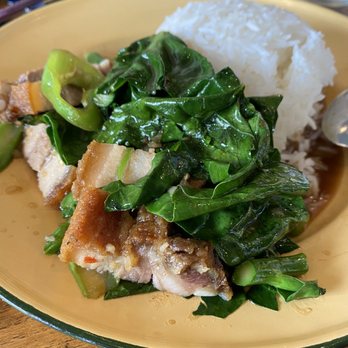 Sup Thai Kitchen - Are usually get the Sauted crispy pork belly with Chinese broccoli lunch sooooooo good.. - Thai Near Me - Fresh Meadows, New York Sup Thai Kitchen - Are usually get the Sauted crispy pork belly with Chinese broccoli lunch sooooooo good.. - Thai Near Me - Fresh Meadows, New York