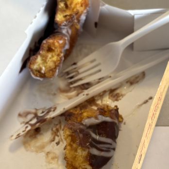 Duck Donuts - Greasy, oily, uncooked donut dough - Donuts Near Me - Irvine, California Duck Donuts - Greasy, oily, uncooked donut dough - Donuts Near Me - Irvine, California