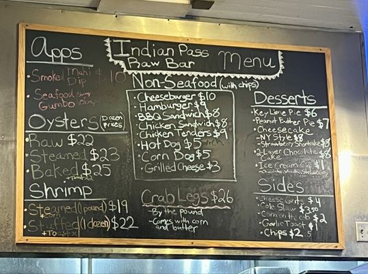 Menu photo 2 Indian Pass Raw Bar Port St Joe, FL Menu photo 2 Indian Pass Raw Bar Port St Joe, FL