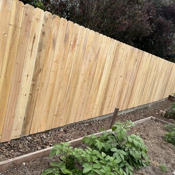 Ocean View Landscape - a wooden fence in a garden - Landscaping Near Me - Orcutt, California Ocean View Landscape - a wooden fence in a garden - Landscaping Near Me - Orcutt, California