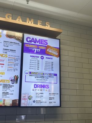 Menu photo 1 Chuck E. Cheese Las Vegas, NV