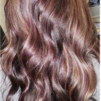Salon 333 - Gorgeous maroon with subtle highlights - Hair Salons Near Me - Indianapolis, Indiana Salon 333 - Gorgeous maroon with subtle highlights - Hair Salons Near Me - Indianapolis, Indiana