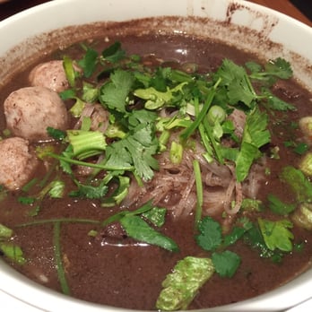 Thai Cafe - Boat noodle (mild is pretty spicy!) - Thai Near Me - Irvine, California Thai Cafe - Boat noodle (mild is pretty spicy!) - Thai Near Me - Irvine, California