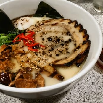 Alkaline - Tonkotsu ramen with added pork belly and shitake mushrooms - Ramen Near Me - Norfolk, Virginia Alkaline - Tonkotsu ramen with added pork belly and shitake mushrooms - Ramen Near Me - Norfolk, Virginia