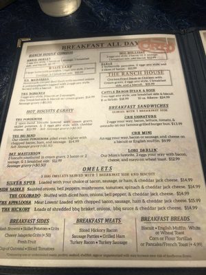 Menu photo 8 Cartwright's Ranch House Denton, TX