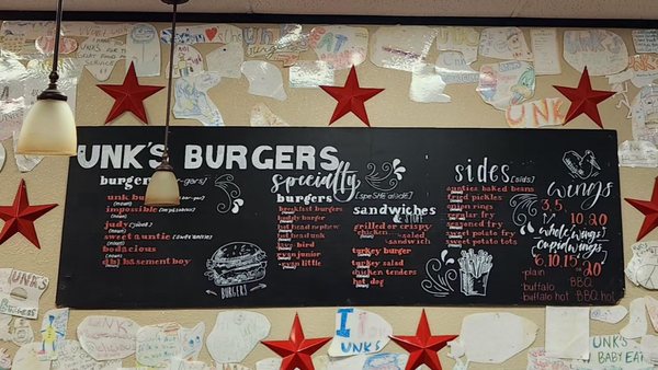 Menu photo 1 Unk's Burgers Lee's Summit, MO