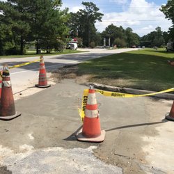 United States Post Office - Hubert - Finally patching the giant hole in the parking lot.