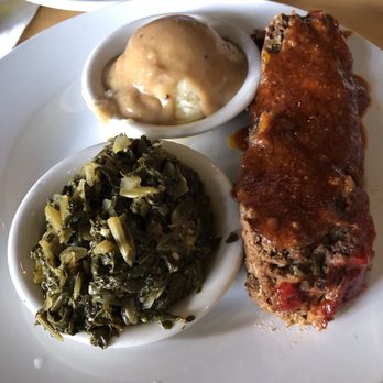 Thoroughbred Restaurant - Meatloaf, greens and mashed potato's - American Near Me - Lexington, Kentucky Thoroughbred Restaurant - Meatloaf, greens and mashed potato's - American Near Me - Lexington, Kentucky