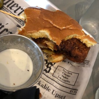 Haystacks - Nashville hot chicken with buttered pickles - Breakfast & Brunch Near Me - Sulphur Springs, Texas