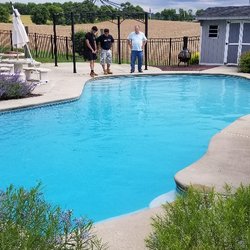 Abe Pools - Concrete pool diamond brite plaster with cool blue finish 
www.abepools.com 
908 627 3725
610 597 7201