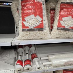 Office Depot - Packing foam peanuts! These are very handy for shipping fragile stuff