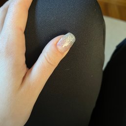 Broken acrylic nail after 6 days