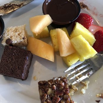 Oceanside Broiler - Forgive how unpretty this plate is. Desserts! Chocolate fountain! - Seafood Near Me - Oceanside, California Oceanside Broiler - Forgive how unpretty this plate is. Desserts! Chocolate fountain! - Seafood Near Me - Oceanside, California