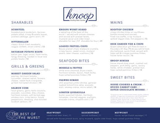 Menu photo 8 Knoop Grand Rapids, MI Menu photo 8 Knoop Grand Rapids, MI