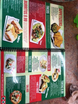 Menu photo 2 Kimberly Mexican Restaurant and Store Wisconsin Dells, WI