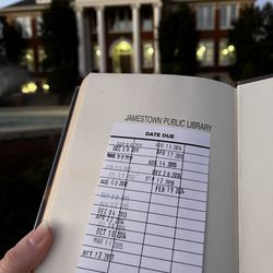 Jamestown Public Library - Stamped book