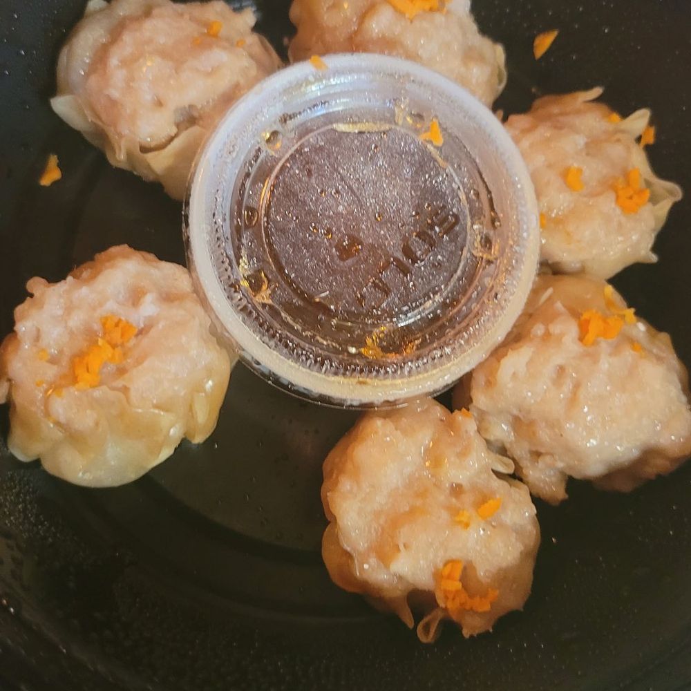 Steamed pork dumplings... these were hard and chewy. Absolutely not worth it Steamed pork dumplings... these were hard and chewy. Absolutely not worth it
