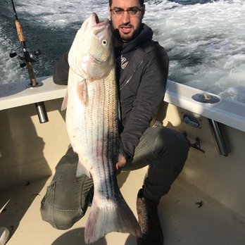Codfather Fishing Charters - Nice Striper!! - Fishing Near Me - Freeport, New York Codfather Fishing Charters - Nice Striper!! - Fishing Near Me - Freeport, New York