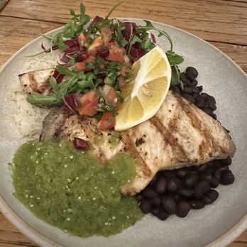 Bombera - Swordfish with green salsa - Mexican Near Me - Oakland, California Bombera - Swordfish with green salsa - Mexican Near Me - Oakland, California