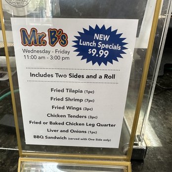 Mr B's - Lunch specials - Seafood Near Me - Chester, Virginia Mr B's - Lunch specials - Seafood Near Me - Chester, Virginia