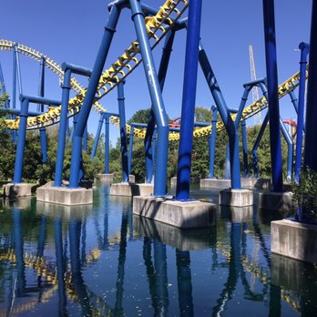 Carowinds - Nice laying coaster that goes over the pond - Amusement Parks Near Me - Charlotte, North Carolina Carowinds - Nice laying coaster that goes over the pond - Amusement Parks Near Me - Charlotte, North Carolina