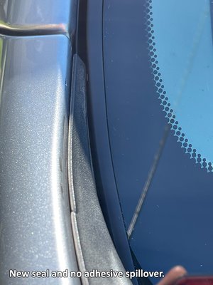 Photo of Autoshield - Sacramento, CA, US. Clean install with new rubber channel. Note, this is not a seal. It is intended to channel water.