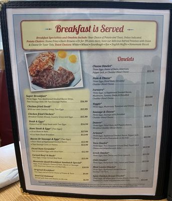 Menu photo 7 Mountain Quail Cafe Quartzsite, AZ