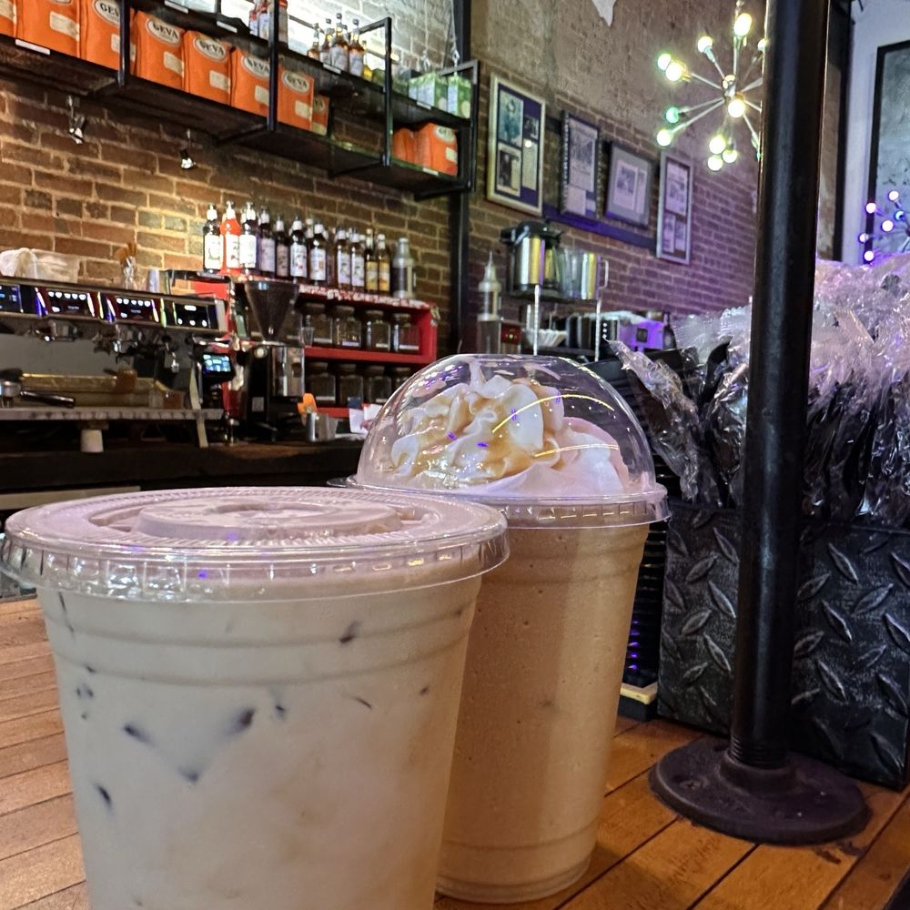 Jupiter House - Iced Sf vanilla latte with half & half. Caramel Frappe! - Coffee & Tea Near Me - Denton, Texas Jupiter House - Iced Sf vanilla latte with half & half. Caramel Frappe! - Coffee & Tea Near Me - Denton, Texas