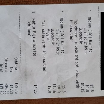 Tango Mango - Receipt of transaction printed at the restaurant showing the prices which were not honored by the cashier - Mexican Near Me - Newton Centre, Massachusetts Tango Mango - Receipt of transaction printed at the restaurant showing the prices which were not honored by the cashier - Mexican Near Me - Newton Centre, Massachusetts