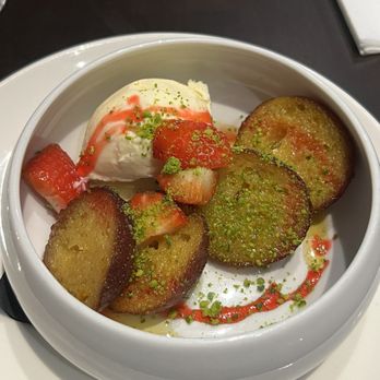 Pickle Eating House and Bar - Gulab Jamun - Indian milk donuts fried in clarified butter and soaked in saffron, rose sugar syrup, vanilla ice cream - Indian Near Me - Dublin, D Pickle Eating House and Bar - Gulab Jamun - Indian milk donuts fried in clarified butter and soaked in saffron, rose sugar syrup, vanilla ice cream - Indian Near Me - Dublin, D