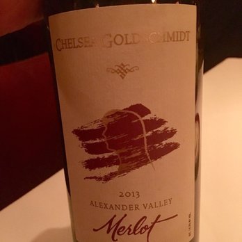 Bones - Chelsea Goldschmidt Alexander valley merlot -Our go to wine at Bones - Steakhouses Near Me - Atlanta, Georgia
