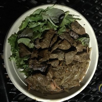 Hangry Moon's - Beef ribeye bowl with Japchae. Some veggies, and white rice. - Chicken Shop Near Me - Los Angeles, California Hangry Moon's - Beef ribeye bowl with Japchae. Some veggies, and white rice. - Chicken Shop Near Me - Los Angeles, California